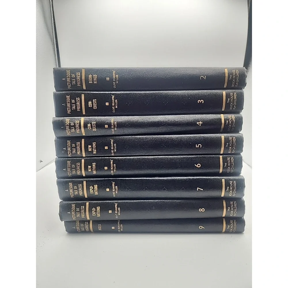 A Picturesque Tale of Progress Olive Beaupre Miller 8Vol Set Book House Children